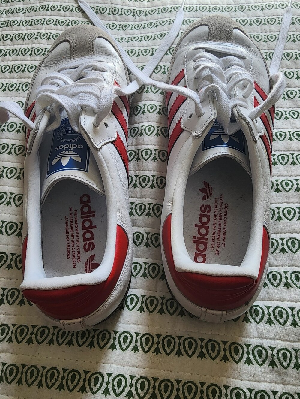 Adidas samba Euro Size 7; US size 8-81/2 Red White - Picture 5 of 7